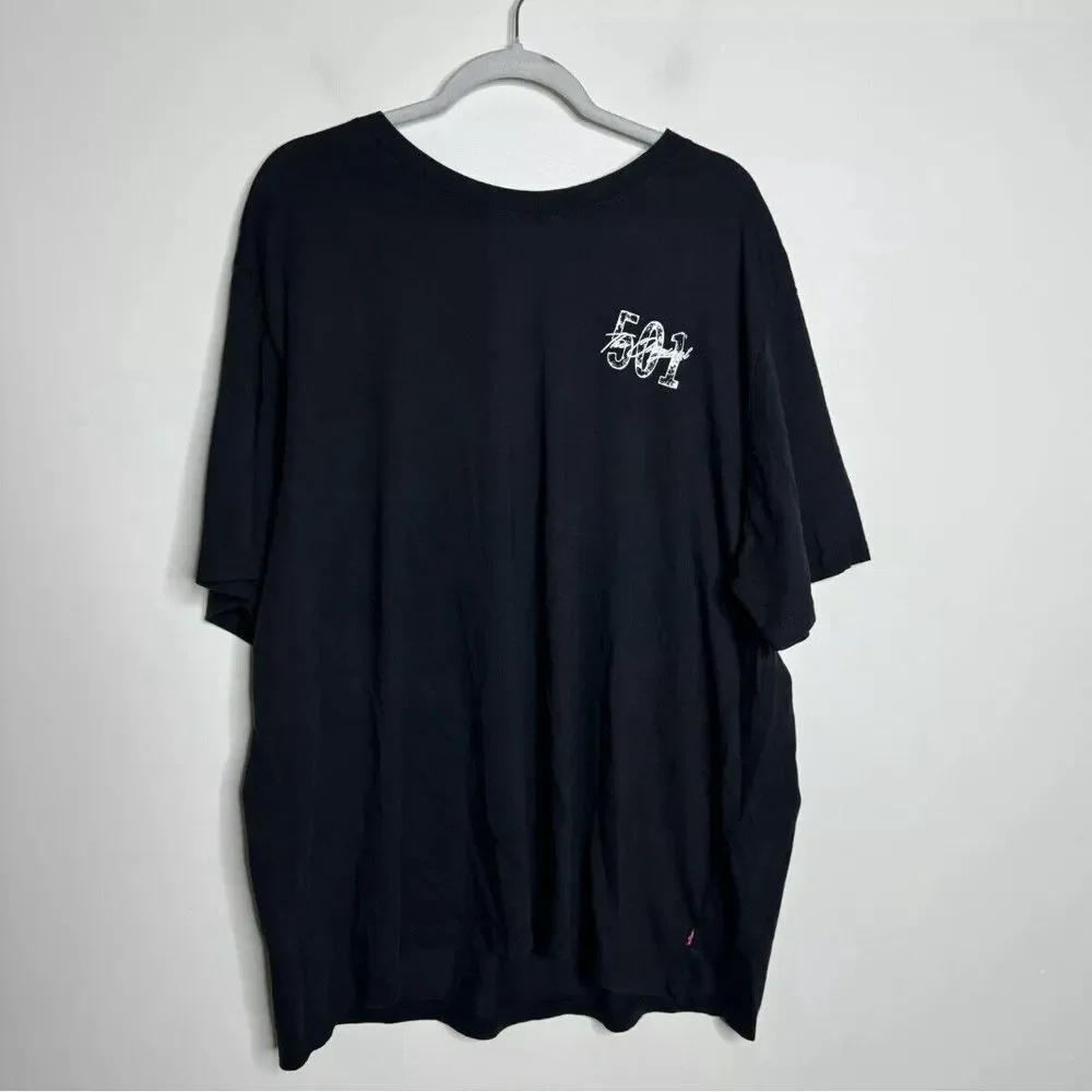 Levi's 501 Tee Shirt L Men's Black T Shirt‎ NWT